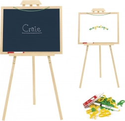 Jeujura chevalet en bois avec tableau multifonction