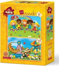 Puzzle Les enfants s’amusent 12 et 24 pièces