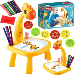 Table de dessin à projecteur Girafe avec feutres WOOPIE