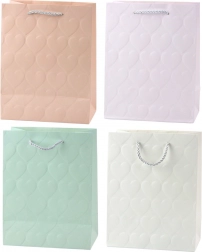 Sac cadeau élégant avec cœurs en relief 23 x 18 x 10,5 cm