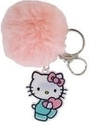 Porte-clés avec pompon moelleux Hello Kitty