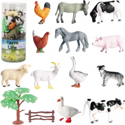 WOOPIE set de figurines ferme pour enfants, 17 pièces