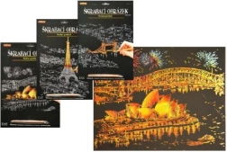 ARTLOVER dessin à gratter doré – vue nocturne de l’Opéra de Sydney