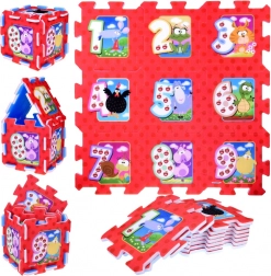 Puzzle en mousse animaux et chiffres – tapis de jeu pour enfants 93 × 93 cm