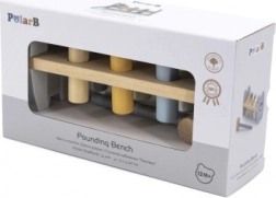 Viga PolarB Jouet en bois avec chevilles et marteau Montessori