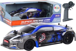 Voiture RC 1:18 avec pneus en caoutchouc pour drift, bleue