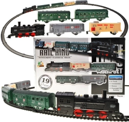 Train électrique avec locomotive et wagons