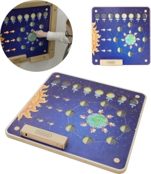 Tableau éducatif Phases lunaires Montessori