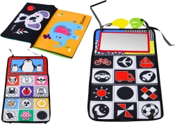 Tapis de jeu pour enfants réversible avec miroir et livre crépitant