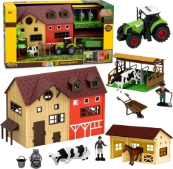 Ferme avec grange, tracteur et animaux (37 pièces) avec LED