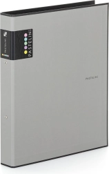 Classeur A4 PASTELINI, gris, 2 anneaux, laminé