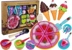 Set de desserts colorés pour enfants – gâteau, glace et friandises avec accessoires