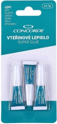 Colle instantanée CONCORDE 3×1 g – colle universelle à séchage rapide