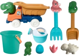 Set de jouets de sable Camion-benne Seau Moules Dinosaures