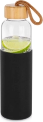 Bouteille d’eau en verre avec étui en silicone 500 ml