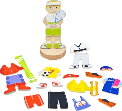 Puzzle magnétique d’habillage activités sportives Bigjigs Toys