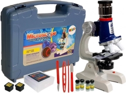 Grande trousse scientifique – microscope éducatif pour enfants 100× 400× 1200× dans une mallette