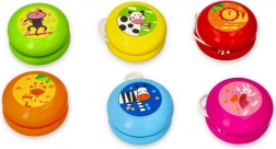 yo-yo en bois avec de joyeux animaux