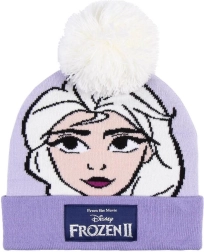 Bonnet enfant à pompon La Reine des neiges 2
