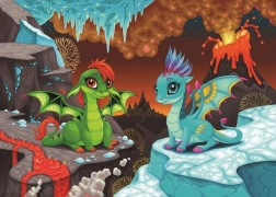 Puzzle petits dragons 100 pièces