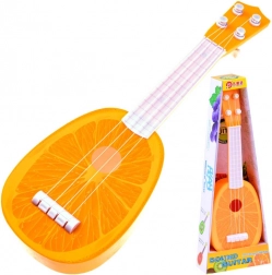 Ukulélé pour enfants – petite guitare en plastique 37 cm – Orange