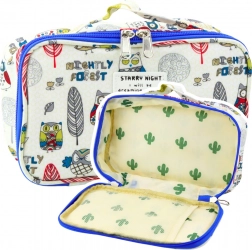 Trousse scolaire organisateur Hibou blanc 22,5 cm