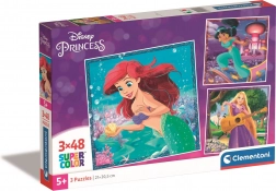Puzzle DISNEY PRINCESS 3×48 pièces – CLEMENTONI