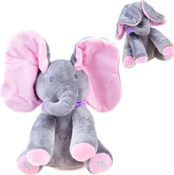 Éléphant en peluche interactif chantant et jouant à coucou-caché – Éléphant