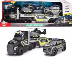 Dickie Toys SOS camion de remorquage avec plateau et véhicules de secours