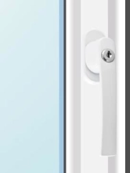 Poignée de fenêtre verrouillable à clé – blanche