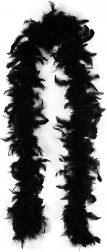 Boa noir avec plumes 2 mètres