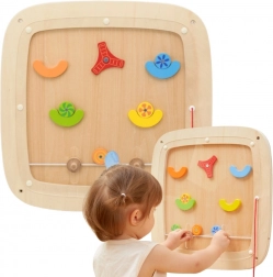 tableau sensoriel mural en bois pinball WOOPIE