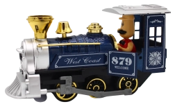 Locomotive en métal avec sons et lumières, 15 cm