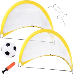 Deux buts de football auto-déployants x2 avec filet et ballon