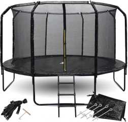Trampoline de jardin SkyFlyer 426 cm avec filet de protection et échelle