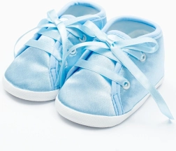 Chaussons en satin New Baby bleus