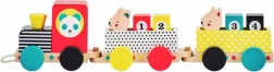 Petit train en bois à tirer avec chiffres et animaux PETIT COLLAGE