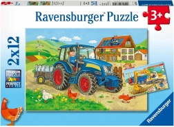 Puzzle 2x12 pièces Aire de construction et ferme