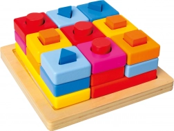 Bino formes à encastrer sur plateau coloré