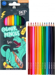set de crayons dinosaures 12 couleurs 18 cm