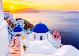 Enjoy Puzzle – lever de soleil sur Santorin, Grèce (1000 pièces)