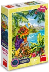 puzzle lumineux perroquet dans la jungle XL 100 pièces
