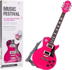 Guitare électrique pour enfants avec casque et microphone – Rose