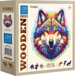 Puzzle en bois Loup Arc-en-ciel 150 pièces