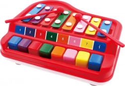 Xylophone et piano 2-en-1 pour enfants 24 cm