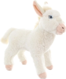 Âne en peluche blanc 25 cm