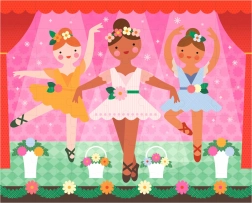 Puzzle recto-verso ballerines 2-en-1 PETIT COLLAGE, 49 pièces