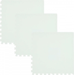 Sous-matelas en mousse HUMBI 180 × 60, grand puzzle imperméable, sûr pour les enfants, blanc (3 pcs)