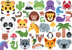 EUROGRAPHICS Puzzle Émoji animaux 100 pièces