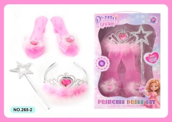 Ensemble d’accessoires pour petite princesse – chaussures, diadème et baguette magique